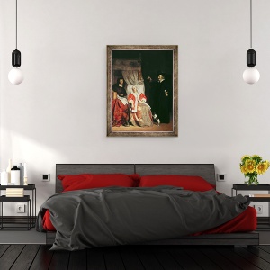 Tablou inramat - Gabriel Metsu - Pacientul si Doctorul, 60 x 80 cm - Img 3