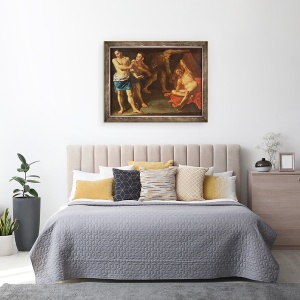 Tablou inramat - Gaspare Traversi - Betia lui Noe, 60 x 80 cm - Img 3