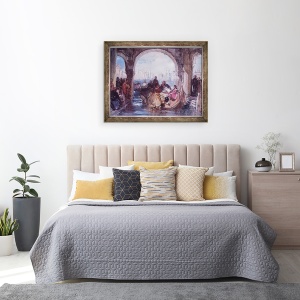 Tablou inramat - George Cattermole - Vedere in Venetia, 60 x 80 cm - Img 3