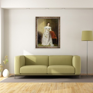 Tablou inramat - George Clint - Harriet Smithson 1800-54 ca Miss Dorillon, 70 x 90 cm - Img 2
