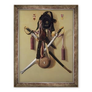 Tablou inramat - George Cope - Razboiul civil Regalia maiorului Levi Gheen McCauley, 60 x 80 cm