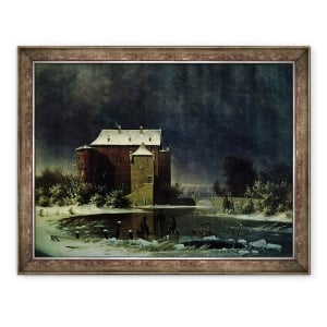 Tablou inramat - George Emil Libert - Casa bantuita in zapada, 60 x 80 cm