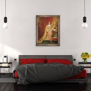 Tablou inramat - George Hayter - Regina Victoria 1819-1901 A depus juramantul de incoronare, 60 x 80 cm - Img 3