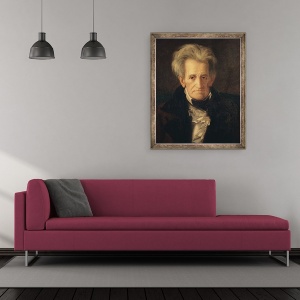 Tablou inramat - George Peter Alexander Healy - Portretul lui Andrew Jackson, 50 x 60 cm - Img 2
