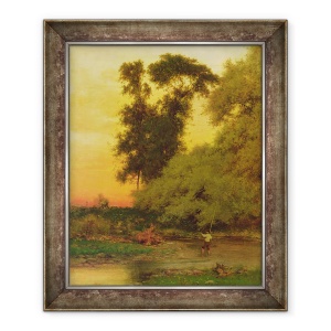 Tablou inramat - George Snr. Inness - Apus de soare, Pompton, 50 x 60 cm