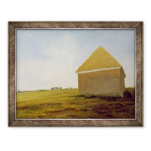 Tablou inramat - George Stubbs - Newmarket Heath, cu o casa de gunoi, 60 x 80 cm