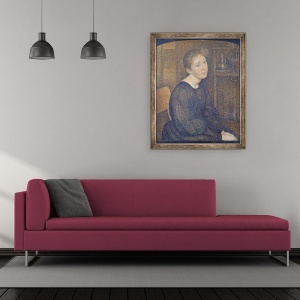 Tablou inramat - Georges Lemmen - Aline Marechal 1868-1938 1892, 50 x 60 cm - Img 2