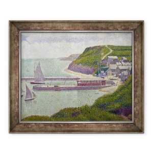 Tablou inramat - Georges Pierre Seurat - Port la Port-en-Bessin at High Tide, 50 x 60 cm