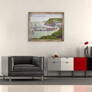 Tablou inramat - Georges Pierre Seurat - Port la Port-en-Bessin at High Tide, 50 x 60 cm - Img 2