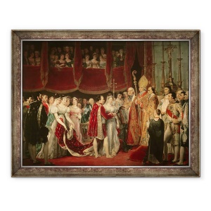 Tablou inramat - Georges Rouget - Ceremonia de casatorie a lui Napoleon I si a Arhiducesei Marie-Louis la 2 aprilie 1810, 60 x 80 cm