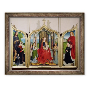Tablou inramat - Gerard David - Triptic al familiei Sedano, 70 x 90 cm