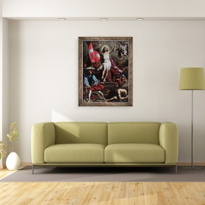 Tablou inramat - Gerard Seghers - invierea lui Hristos, 70 x 90 cm - Img 2