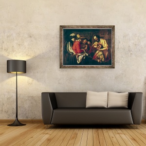 Tablou inramat - Gerrit van Honthorst - Extractorul de dinti, 70 x 90 cm - Img 2