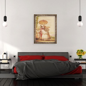 Tablou inramat - Giandomenico Tiepolo - Promenada de Vara, 60 x 80 cm - Img 3