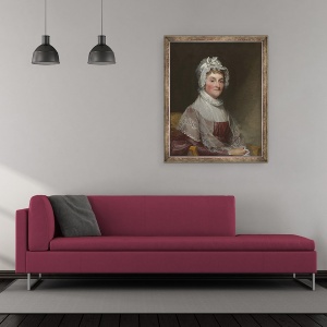 Tablou inramat - Gilbert Stuart - Abigail Smith Adams doamna John Adams, 50 x 60 cm - Img 2
