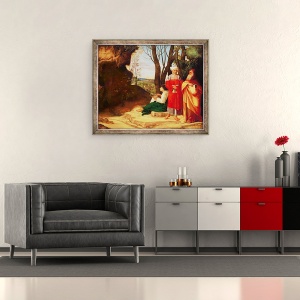 Tablou inramat - Giorgione - Cei Trei Filozofi, 50 x 60 cm - Img 2