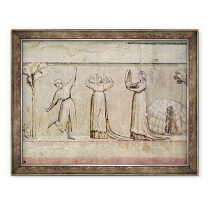 Tablou inramat - Giotto di Bondone - Justitie, detalii despre dansatori, 70 x 90 cm