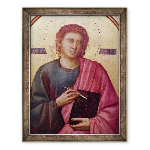 Tablou inramat - Giotto di Bondone - Sfantul Ioan Evanghelistul, panoul din stanga al altarpiesei Badia, 60 x 80 cm