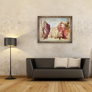 Tablou inramat - Giovanni Battista Tiepolo - Minerva il impiedica pe Ahile sa-l ucida pe Agamemnon, din Iliada de Homer, 70 x 90 cm - Img 2