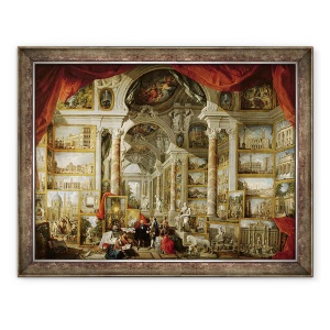 Tablou inramat - Giovanni Paolo Pannini - Galerie cu vedere la Roma Moderna, 60 x 80 cm