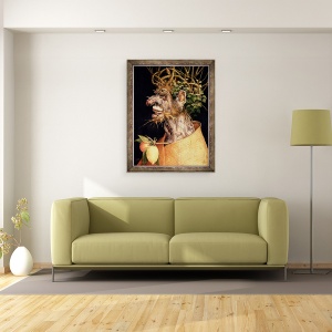 Tablou inramat - Giuseppe Arcimboldo - Iarna II, 70 x 90 cm - Img 2