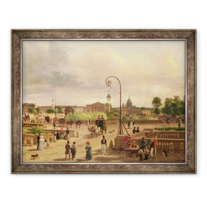 Tablou inramat - Giuseppe Canella - La Place de la Concorde in 1829, 70 x 90 cm