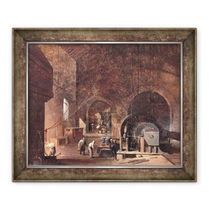 Tablou inramat - Godfrey Sykes - Interiorul unei feronerii, 50 x 60 cm