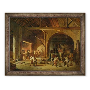 Tablou inramat - Godfrey Sykes - Interiorul unei feronerii, 60 x 80 cm