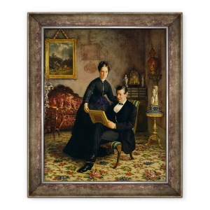 Tablou inramat - Gottfrid Virgin - Dl Robert Constantin si doamna Maria Eleonora Berggren, 50 x 60 cm