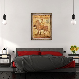 Tablou inramat - Greek - Soldat pe un cal, 70 x 90 cm - Img 3