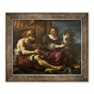 Tablou inramat - Guercino - Erminia si Pastorul, 50 x 60 cm