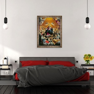 Tablou inramat - Guido Reni - incoronarea Fecioarei, 60 x 80 cm - Img 3