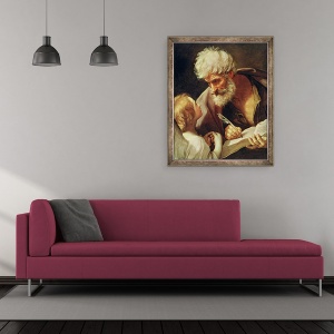 Tablou inramat - Guido Reni - Saint Matthew, 50 x 60 cm - Img 2