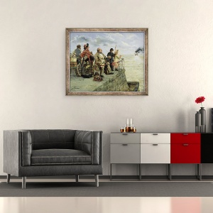 Tablou inramat - Guillaume Romain Fouace - Plecand spre Jersey, 70 x 85 cm - Img 2