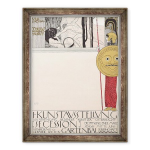 Tablou inramat - Gustav Klimt - Afis pentru prima expozitie secesionista de la Viena din 1898 versiune cenzurata, 60 x 80 cm