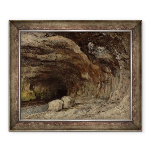 Tablou inramat - Gustave Courbet - Grota din Sarrazine langa Nans-sous-Sainte-Anne, 70 x 85 cm
