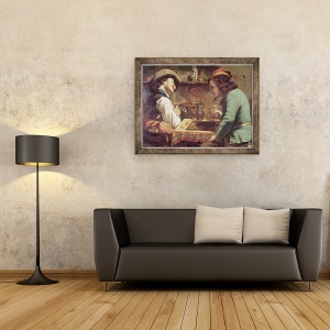 Tablou inramat - Gustave Courbet - Jocul de proiecte, 70 x 90 cm - Img 2