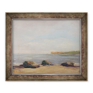 Tablou inramat - Gustave Courbet - Plaja de la Etretat, 70 x 85 cm