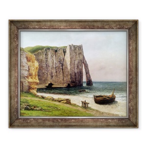 Tablou inramat - Gustave Courbet - Stancile de la Etretat, 70 x 85 cm
