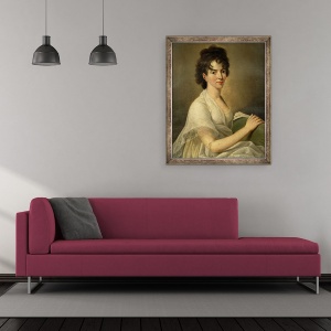 Tablou inramat - Hans Hansen - Portretul vaduvului Constanze Mozart, 50 x 60 cm - Img 2