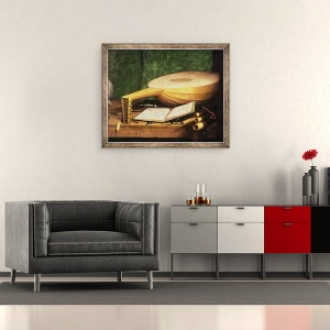 Tablou inramat - Hans Holbein the Younger - Ambasadorii II, 50 x 60 cm - Img 2