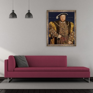 Tablou inramat - Hans Holbein the Younger - Portretul lui Henric VIII in varsta de 49, 70 x 85 cm - Img 2