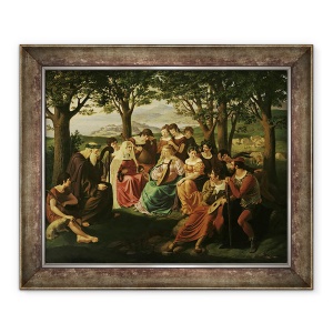 Tablou inramat - Heinrich Anton Daehling - Competitie de, 50 x 60 cm