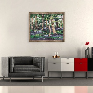 Tablou inramat - Helen White - Bluebell Lemn, 2009, 50 x 60 cm - Img 2