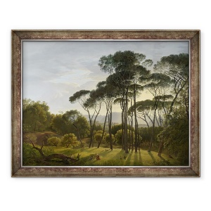 Tablou inramat - Hendrik Voogd - Peisaj italian cu umbrela pini, 70 x 90 cm