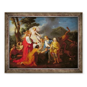Tablou inramat - Henri Antoine de Favanne - Alegorie de recunoastere a lui Philippe de France 1683-1746 Duce de Anjou ca rege al Spaniei, 24 noiembrie 1700, 60 x 80 cm