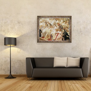 Tablou inramat - Henri Baron - Cina la Tuileries, 70 x 90 cm - Img 2