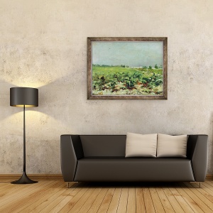 Tablou inramat - Henri de Toulouse-Lautrec - Celeyran, Vedere de Podgorie, 60 x 80 cm - Img 2