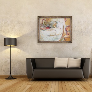 Tablou inramat - Henri de Toulouse-Lautrec - in pat, 60 x 80 cm - Img 2