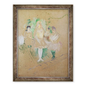 Tablou inramat - Henri de Toulouse-Lautrec - Trei figuri la Folies-Bergères, 70 x 90 cm